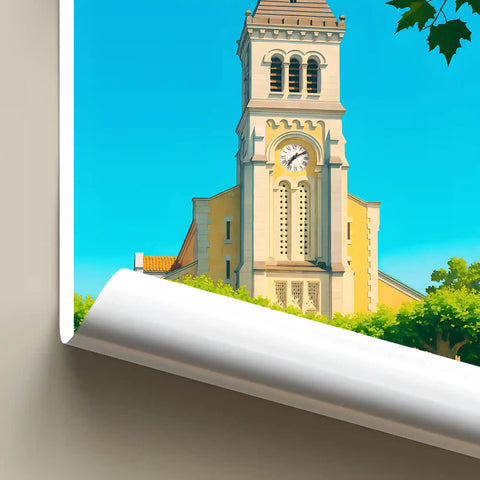 Affiche - Dax - Église Saint-Vincent-de-Xaintes