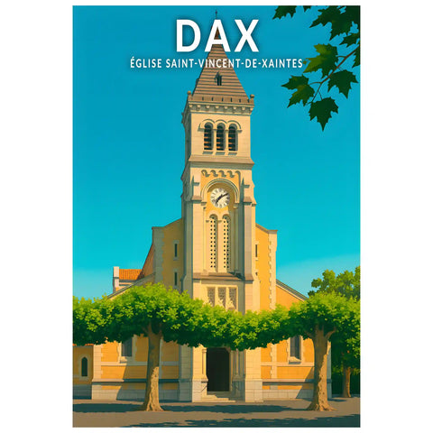 Affiche - Dax - Église Saint-Vincent-de-Xaintes