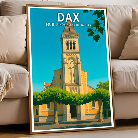 Affiche - Dax - Église Saint-Vincent-de-Xaintes