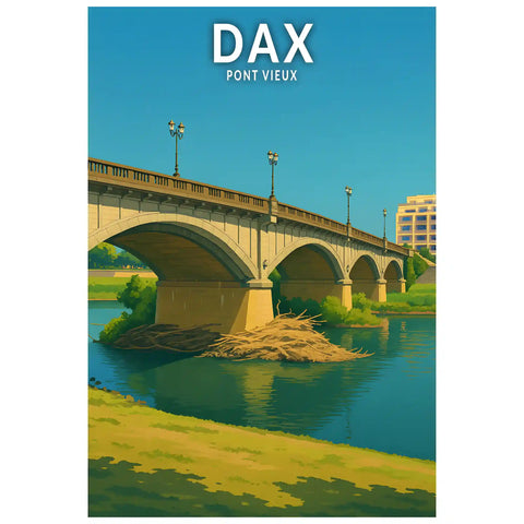 Affiche - Dax - Pont Vieux