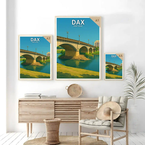 Affiche - Dax - Pont Vieux