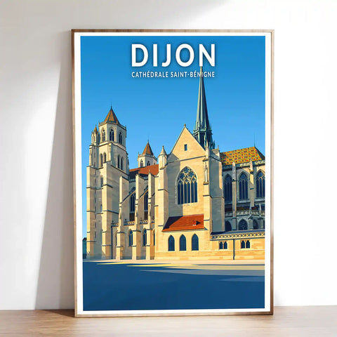 Affiche - Dijon - Cathédrale Saint-Bénigne