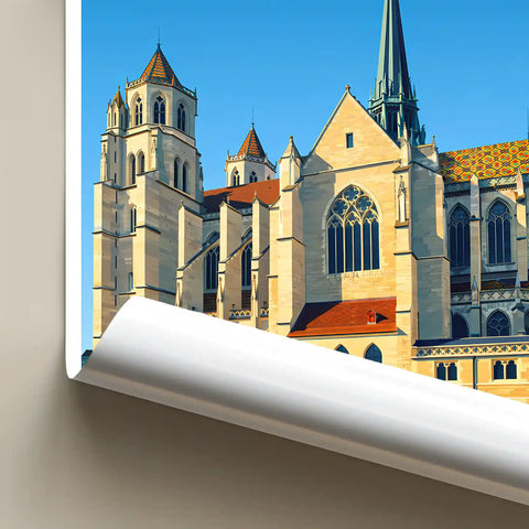 Affiche - Dijon - Cathédrale Saint-Bénigne