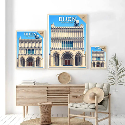 Affiche - Dijon - Église Notre-Dame