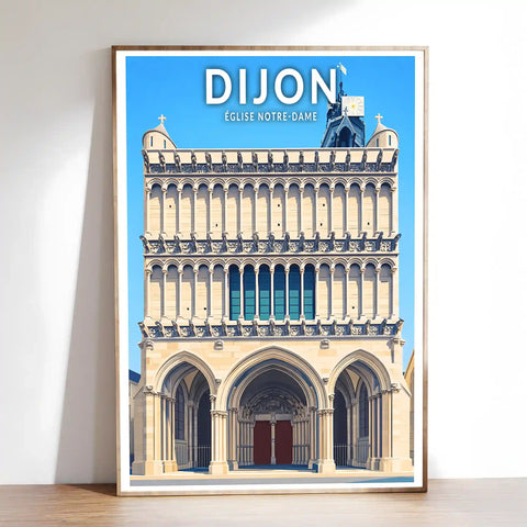 Affiche - Dijon - Église Notre-Dame