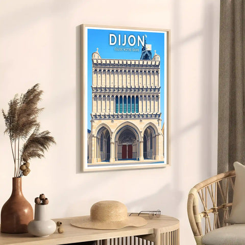 Affiche - Dijon - Église Notre-Dame