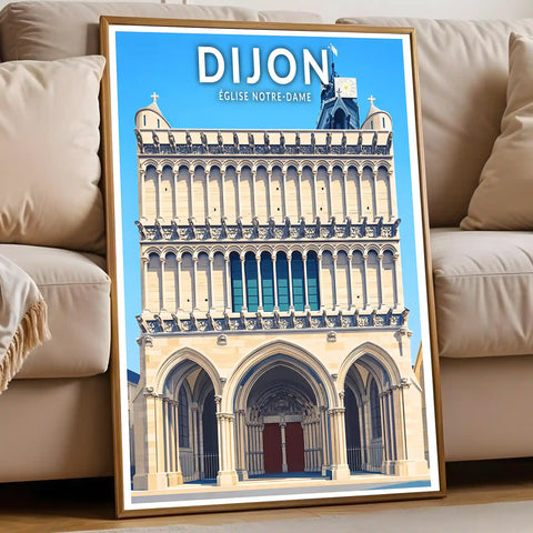 Affiche - Dijon - Église Notre-Dame