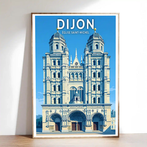 Affiche - Dijon - Église Saint-Michel
