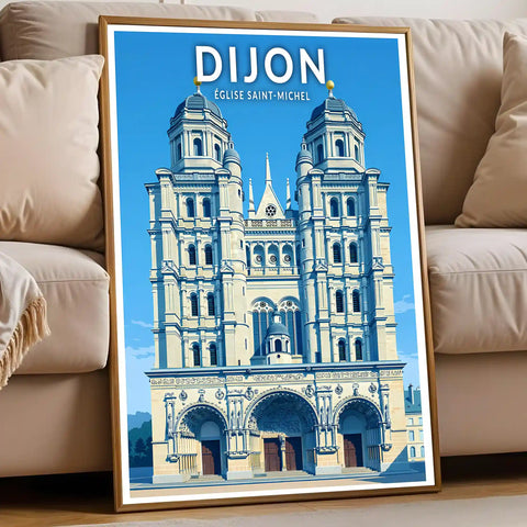 Affiche - Dijon - Église Saint-Michel