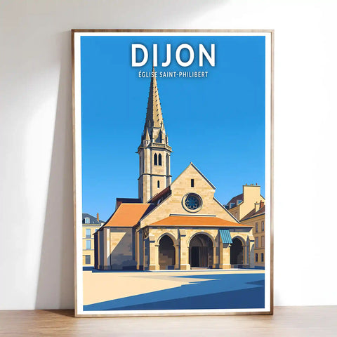 Affiche - Dijon - Église Saint-Philibert
