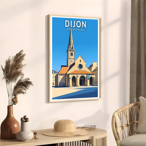 Affiche - Dijon - Église Saint-Philibert