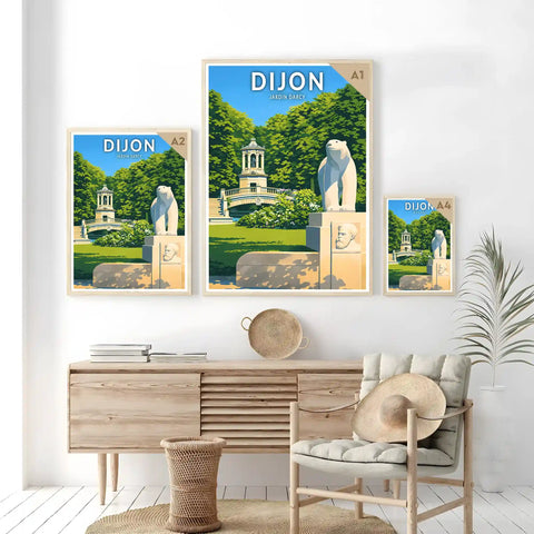 Affiche - Dijon - Jardin Darcy