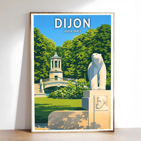 Affiche - Dijon - Jardin Darcy