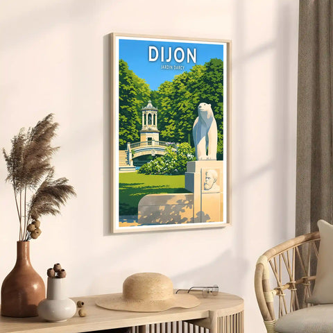 Affiche - Dijon - Jardin Darcy