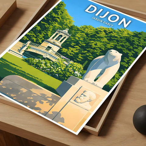 Affiche - Dijon - Jardin Darcy