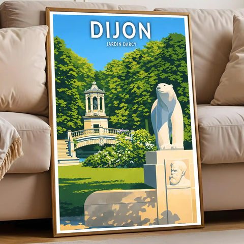 Affiche - Dijon - Jardin Darcy