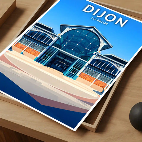Affiche - Dijon - Les Halles