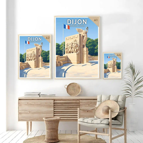 Affiche - Dijon - Monument aux Morts