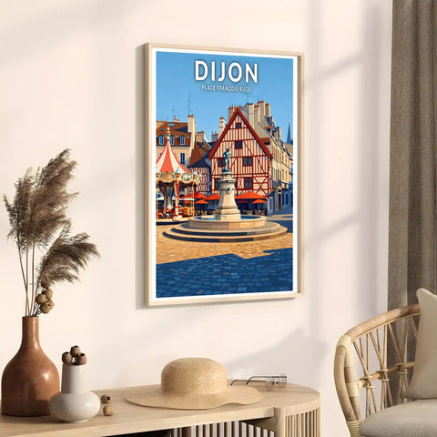 Affiche - Dijon - Place François Rude
