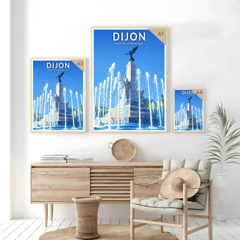Affiche - Dijon - Place de la République