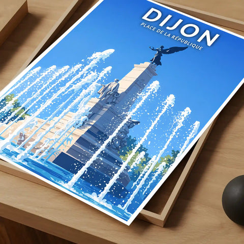 Affiche - Dijon - Place de la République
