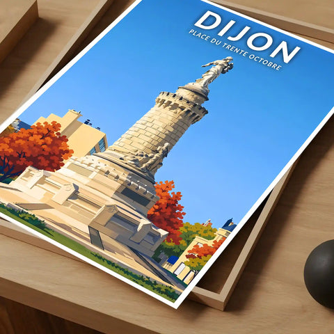 Affiche - Dijon - Place du 30 Octobre