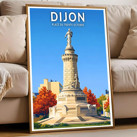 Affiche - Dijon - Place du 30 Octobre