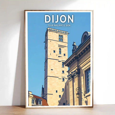 Affiche - Dijon - Tour Philippe le Bon