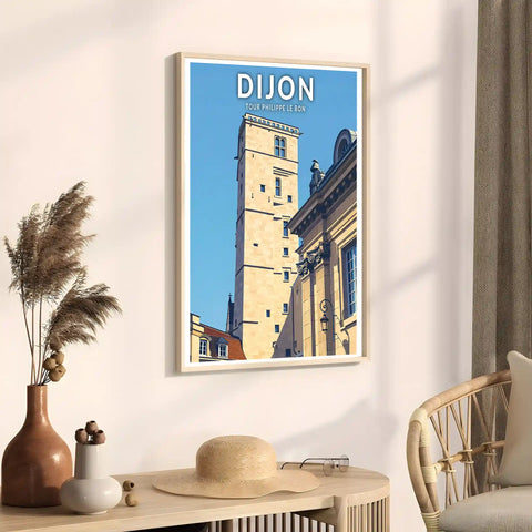 Affiche - Dijon - Tour Philippe le Bon