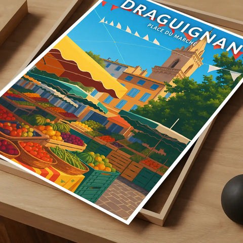 Affiche - Draguignan - Place du Marché