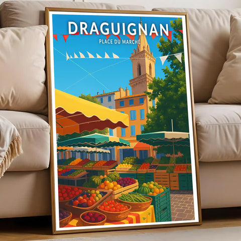 Affiche - Draguignan - Place du Marché