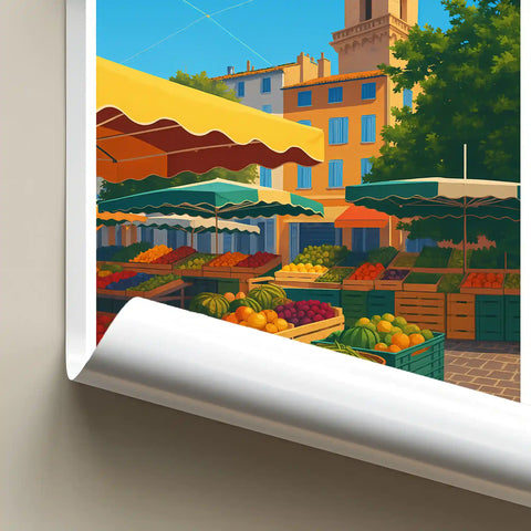 Affiche - Draguignan - Place du Marché