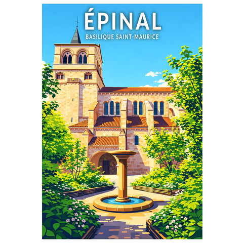 Affiche - Épinal - Basilique Saint-Maurice