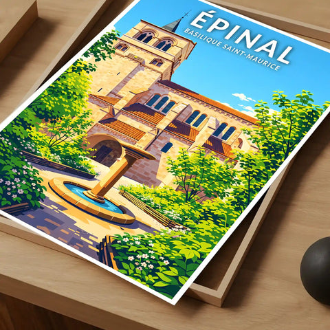 Affiche - Épinal - Basilique Saint-Maurice