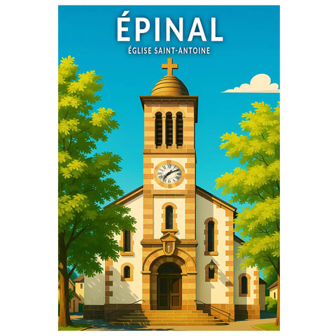 Affiche - Épinal - Église Saint-Antoine