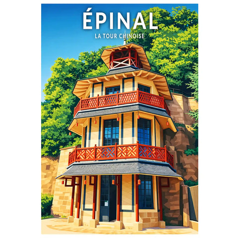 Affiche - Épinal - La Tour Chinoise