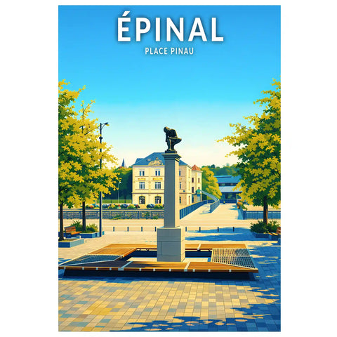 Affiche - Épinal - Place Pineau
