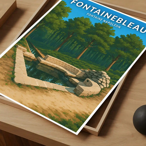 Affiche - Fontainebleau - Fontaine Napoléon