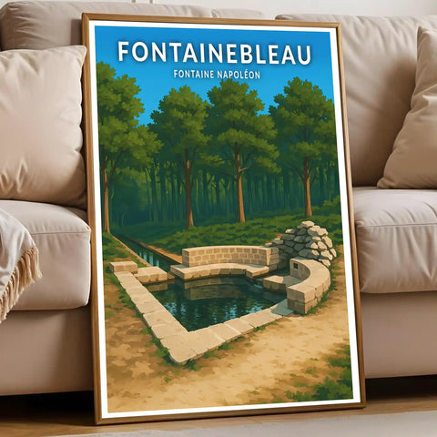 Affiche - Fontainebleau - Fontaine Napoléon