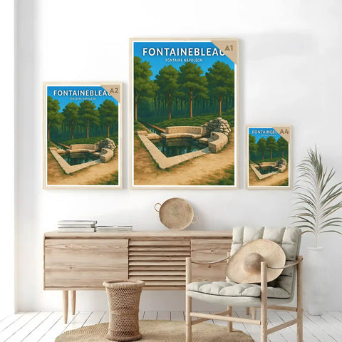 Affiche - Fontainebleau - Fontaine Napoléon