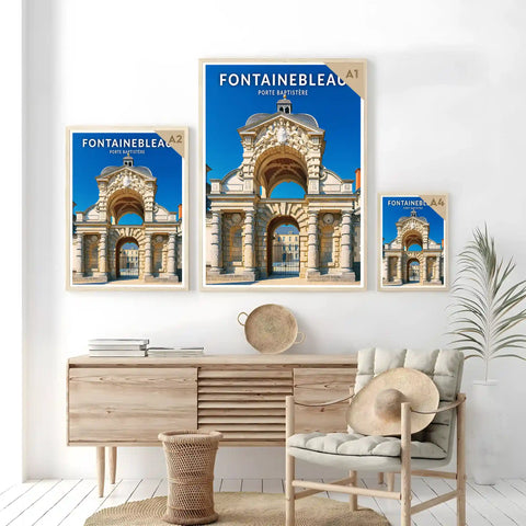 Affiche - Fontainebleau - Porte Baptistère