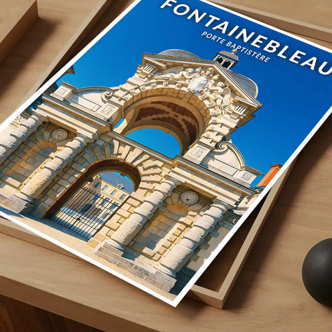 Affiche - Fontainebleau - Porte Baptistère