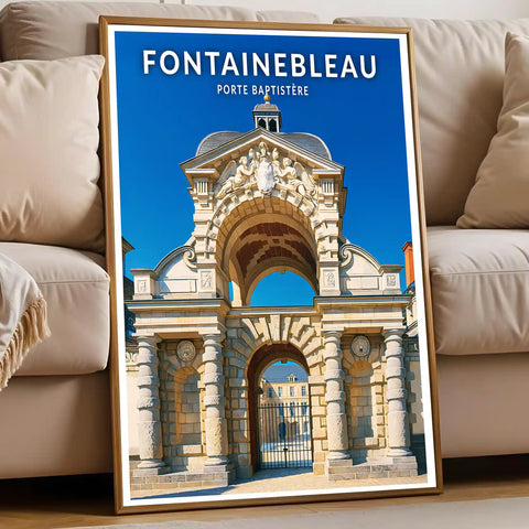 Affiche - Fontainebleau - Porte Baptistère