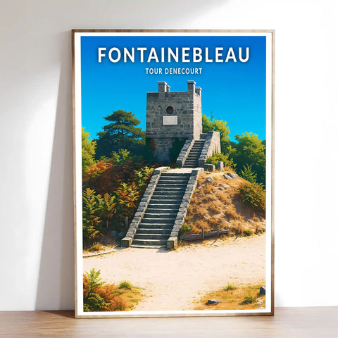 Affiche - Fontainebleau - Tour Denecourt