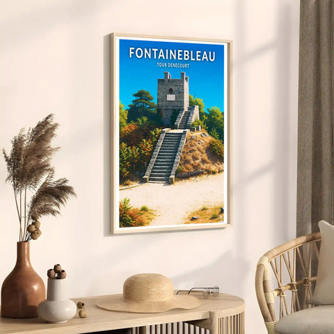 Affiche - Fontainebleau - Tour Denecourt