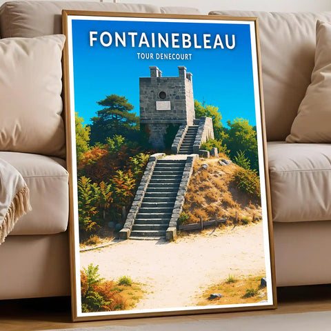 Affiche - Fontainebleau - Tour Denecourt