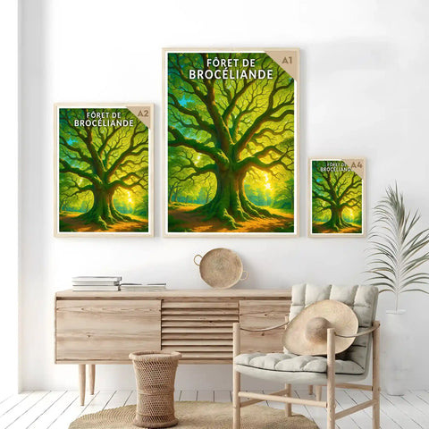 Affiche - Forêt de Brocéliande
