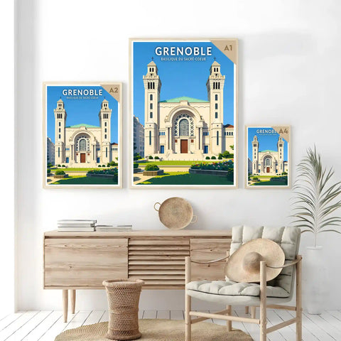 Affiche - Grenoble - Basilique du Sacré-Coeur
