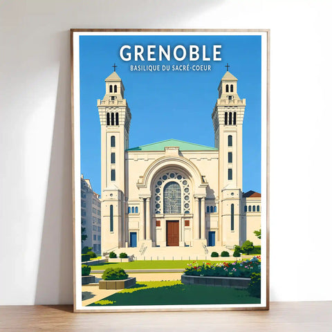 Affiche - Grenoble - Basilique du Sacré-Coeur