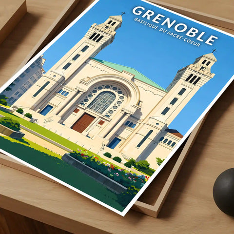 Affiche - Grenoble - Basilique du Sacré-Coeur
